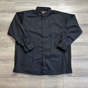 RED KAP Men’s Industrial Uniform Work Shirt Size XXL Black